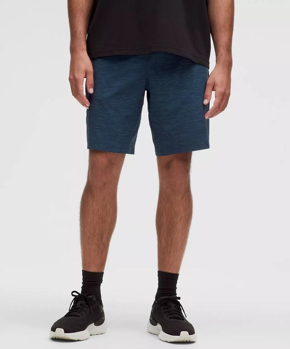 Lululemon Pace Breaker Lined Short 9" - Heather Allover Iron Blue True Navy